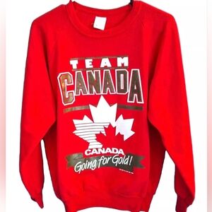 Vintage 1988 TEAM CANADA " GOING FOR GOLD " Sweatshirt - Size Medium